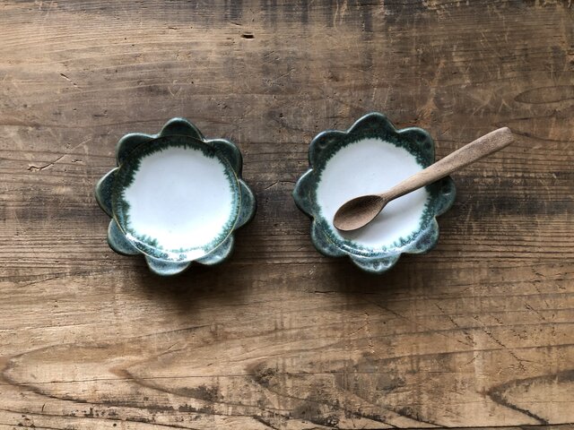 花豆皿 緑の画像1枚目