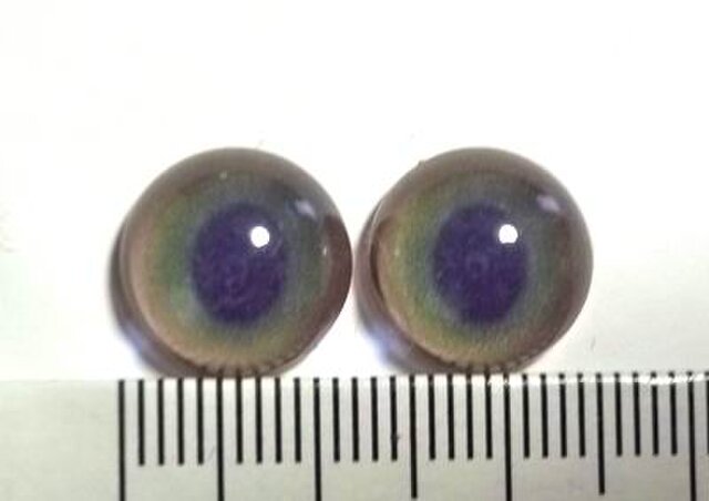 にゃんこのおめめ○半球グラスアイ○猫目○12mm○12774の画像1枚目