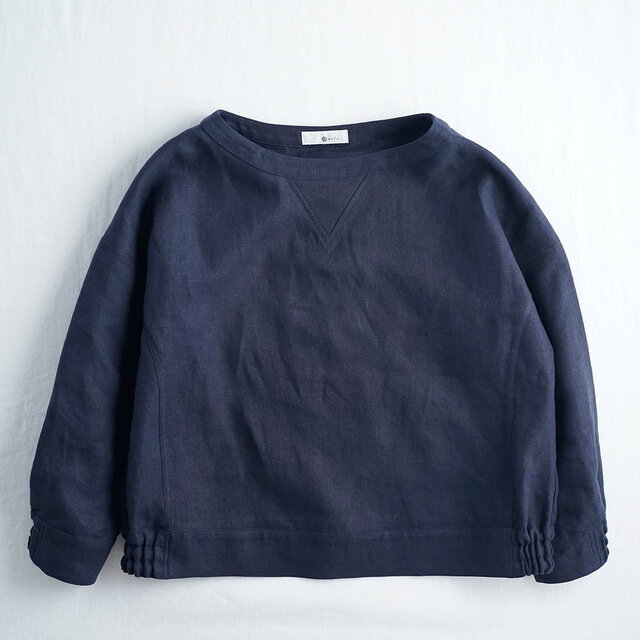 wafu プレミアム】【受注製作】Linen Sweatshirts-like スウェット風