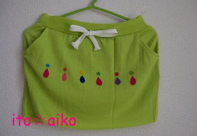 タオル生地 カラフルネオンカラースカート Iichi ハンドメイド クラフト作品 手仕事品の通販