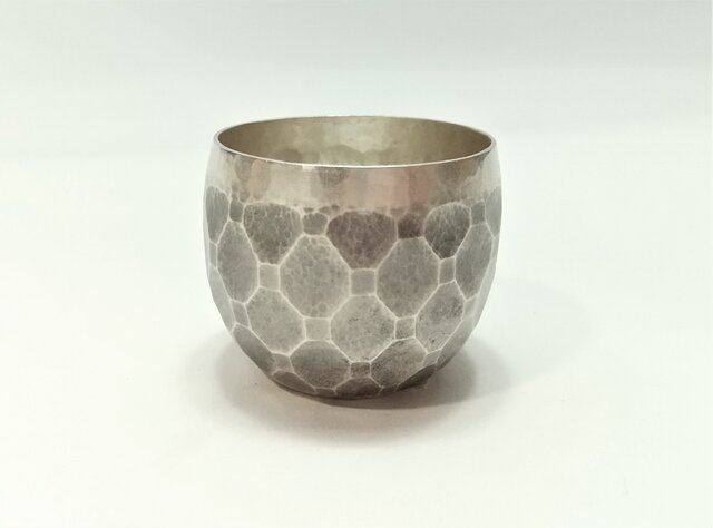 セット販売特価】純銀/酒器セット 「長寿亀甲紋」徳利と猪口のセット