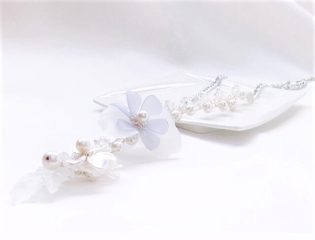 コットンパールとSWAROVSKIのネックレス Melody Accessory ネックレス 日本製 K18GP ペンダント コットン