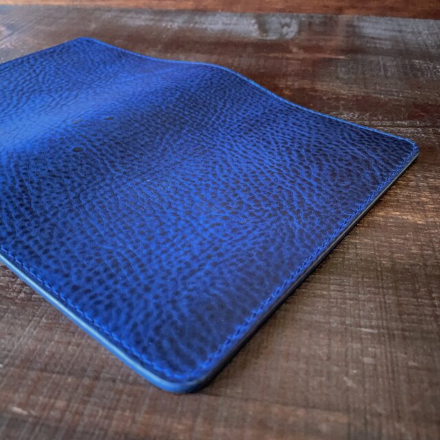 文庫本サイズ》レザーブックカバー（ブルー） | iichi 日々の