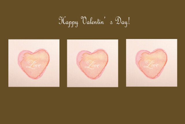 バレンタイン ポストカード Loveチョコレート 2枚セット シンプル ナチュラル ナチュラコ Naturako Iichi ハンドメイド クラフト作品 手仕事品の通販