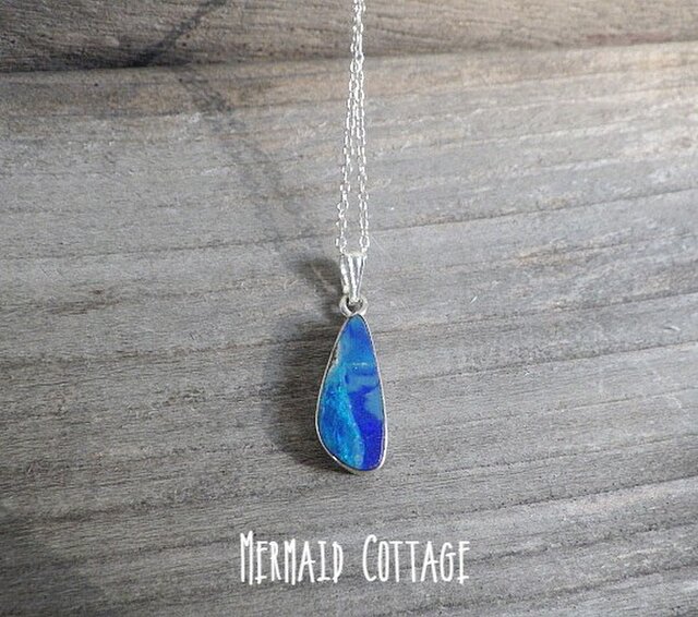Grand Blue Opal Necklace *Sv925*訳あり品の画像1枚目