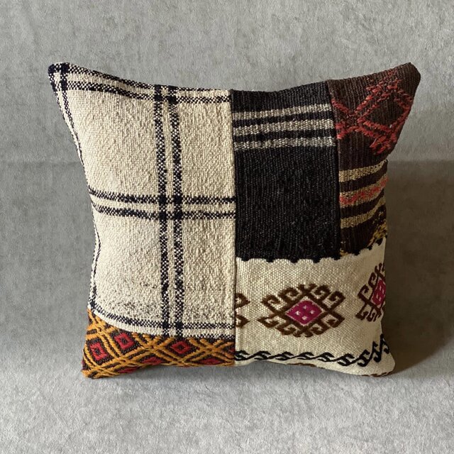 40cm　キリムピロー・ハンドメイドクッションカバー K400044