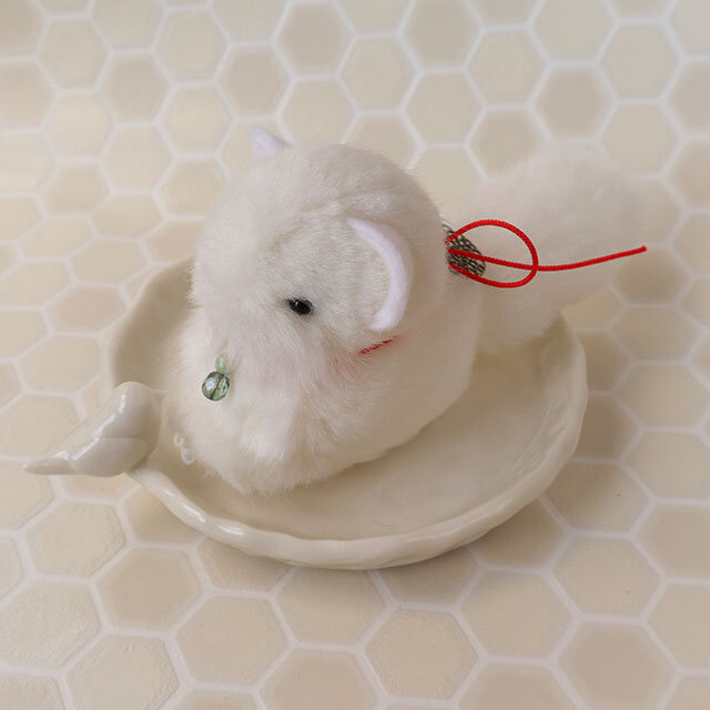 【再販】ちいさなぬいぐるみ　白狐和風