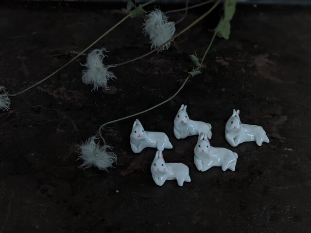 雪うさぎの箸置き(5個セット)の画像1枚目