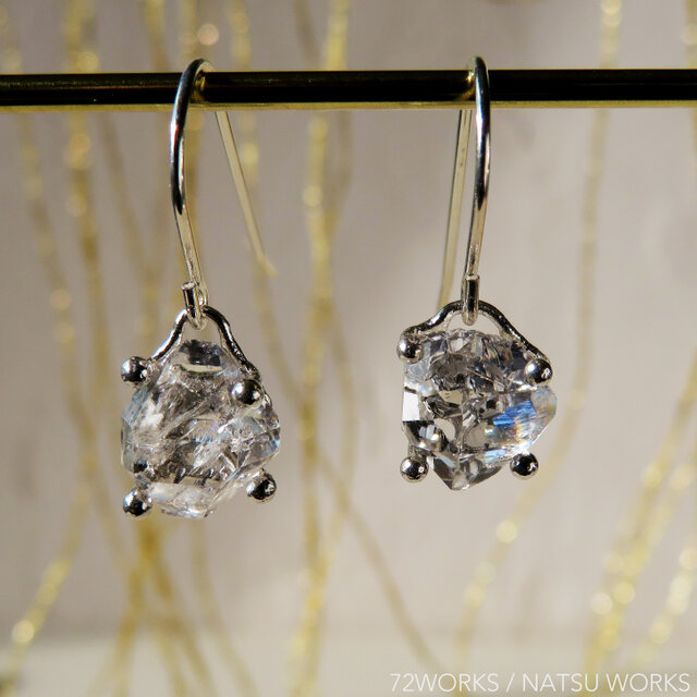 ハーキマー・ダイヤ ピアス ＊ Herkimer ll