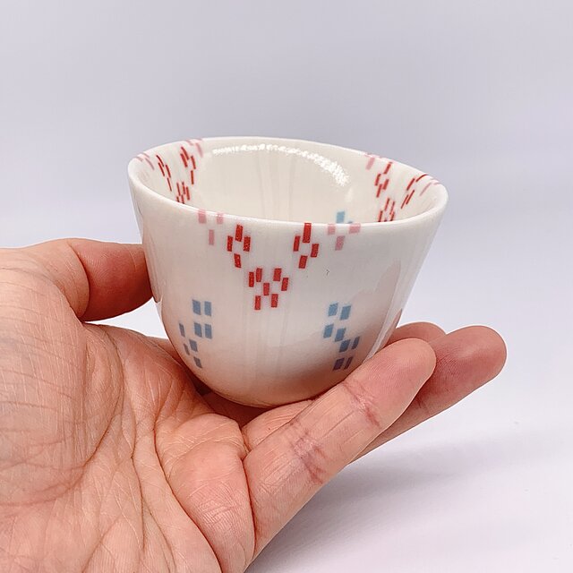 練り込みぐい呑　hanaori