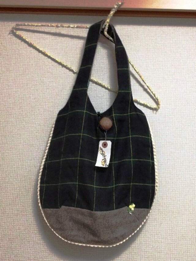 起毛チェックのbag