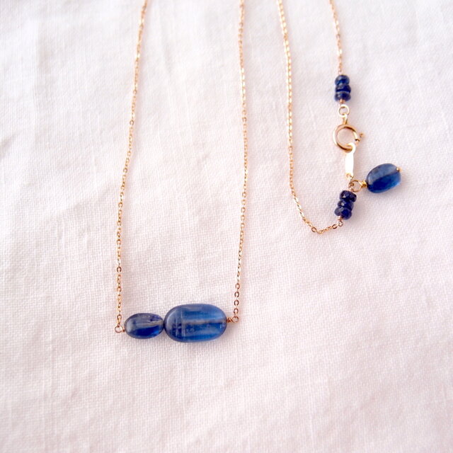K14gf】Kyanite Necklace／カイヤナイト チェーンネックレス | iichi