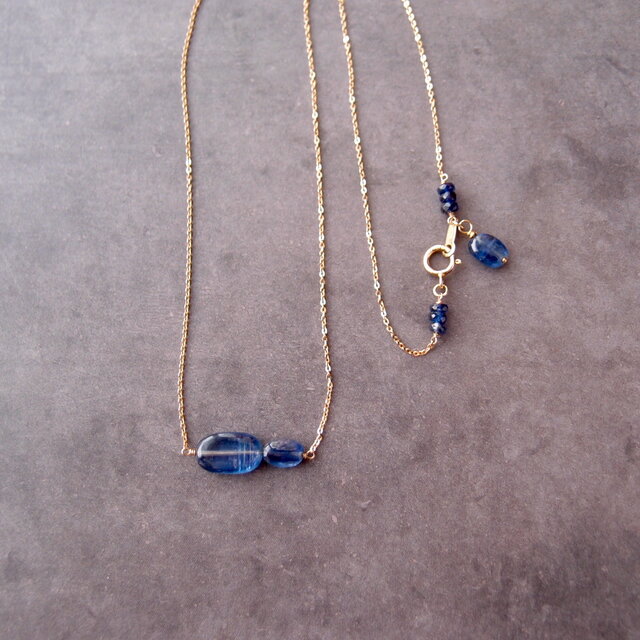 K14gf】Kyanite Necklace／カイヤナイト チェーンネックレス | iichi