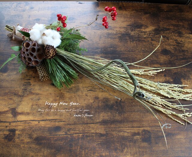 専用✨迎春2022✨正月飾り コットン  (ドライ) 楽天市場】お正月飾り コットンフラワー しめ縄 リース ドライフラワー