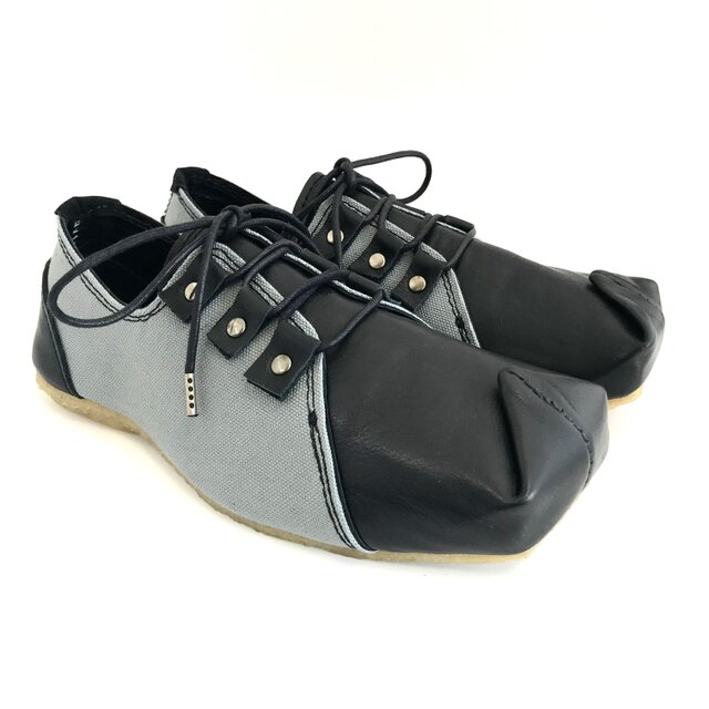 【受注製作】SQUARE sneakers (natural leather)の画像1枚目