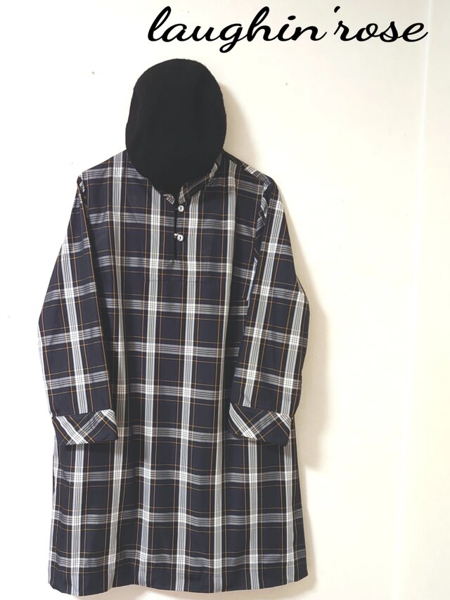 ポリエステル☆シャツカラーチュニック(形状記憶)