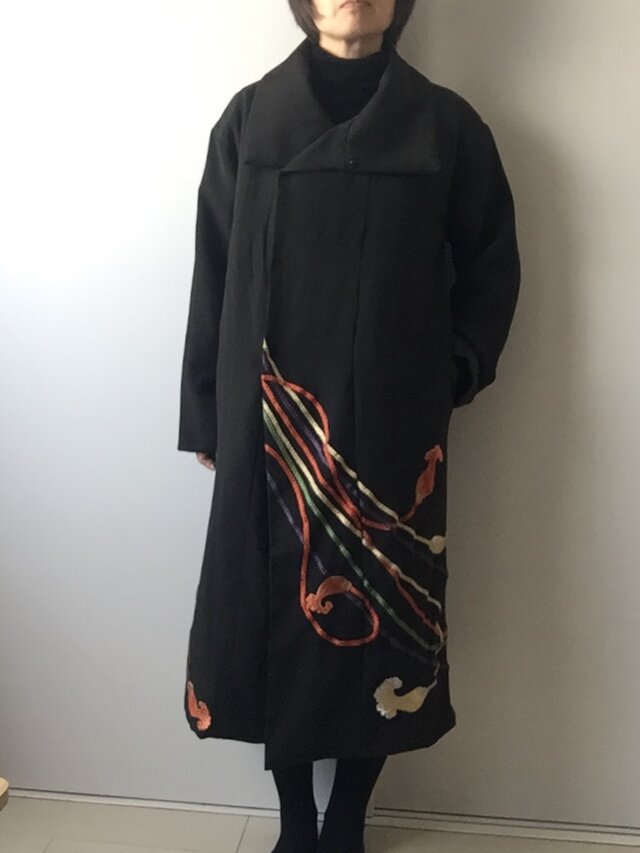 着物リメイクコート 帯紐 | iichi 日々の暮らしを心地よくする