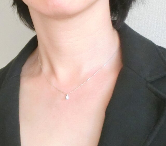 ★LK salon★ Shizuku 0.2ct ネックレスYG スラチェ