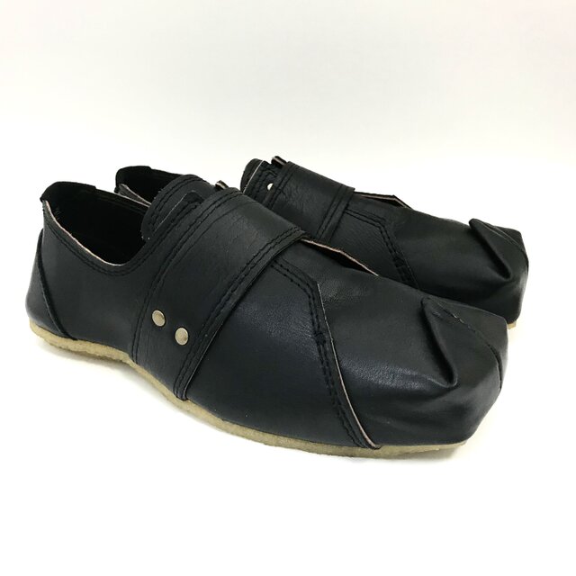 【受注製作】SQUARE slip-on sneakers(natural leather)の画像1枚目