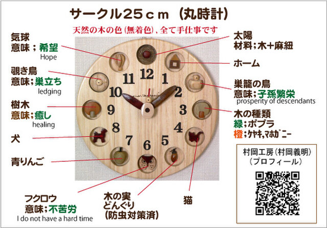 サークル25 Ver.2 太陽＆気球＆樹木＆家＆木の実＆いきものたち