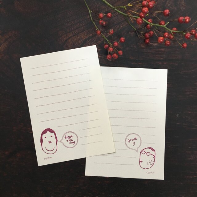 ミニレターセット【unique neighbors】