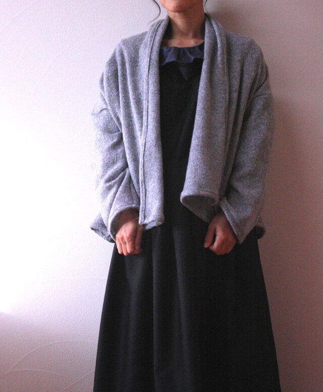 アルパカウール　ショールカーデ