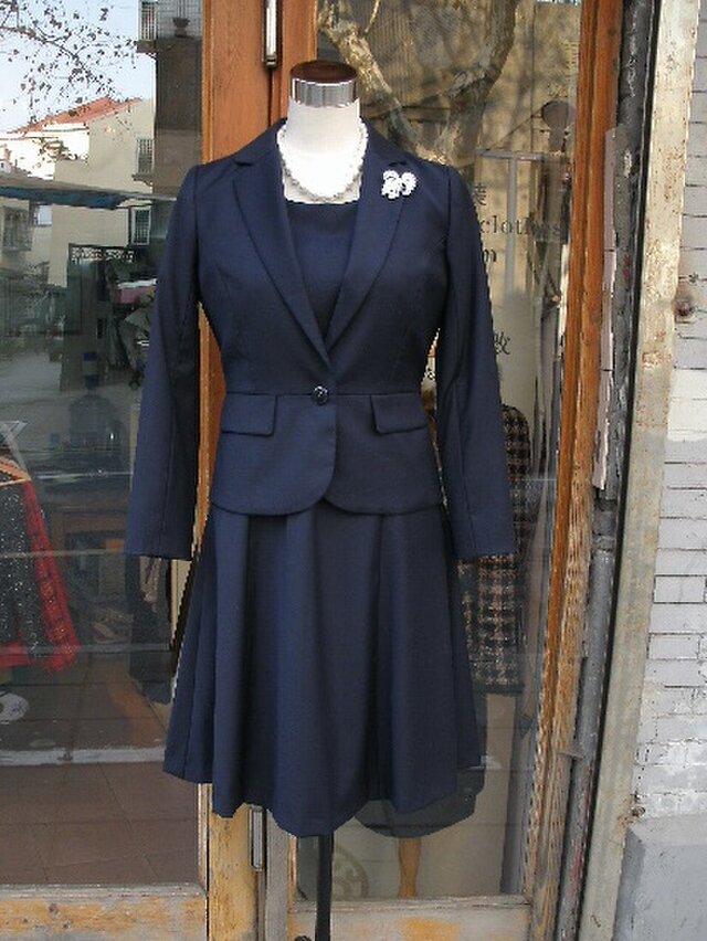 受注製作 ウールのスーツ ジャケットとワンピース Iichi ハンドメイド クラフト作品 手仕事品の通販