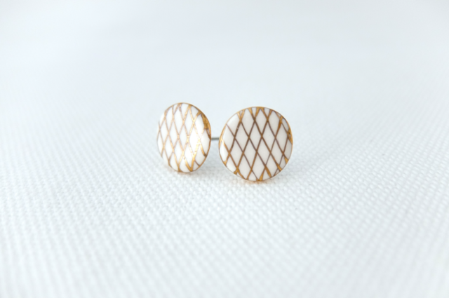 ピアス plain tulle/goldの画像1枚目