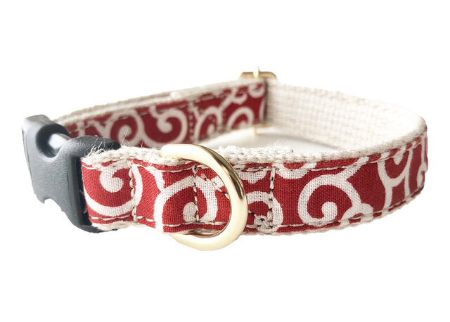 Karakusa DogCollar, Red(唐草 犬用首輪, レッド)の画像1枚目