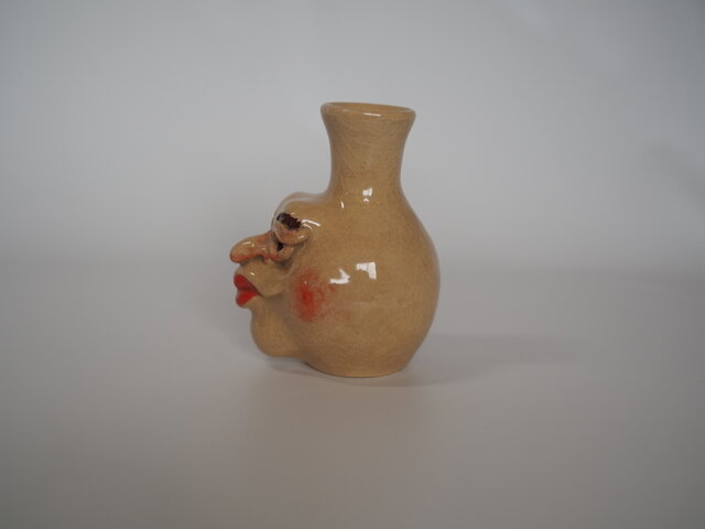 【希少品】Faces Vase TMS 2006 大仏 壺 ハンドメイド アート 人面壺 ヨンジュン (Human face pot, Yong Jun）」 | iichi 日々の