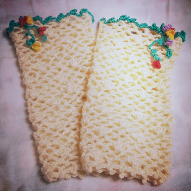 *ガーリー レッグウォーマー*　アイボリー