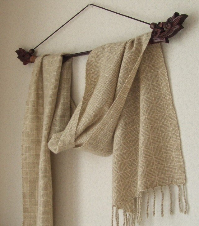 手織りカシミアマフラー・・小春日和