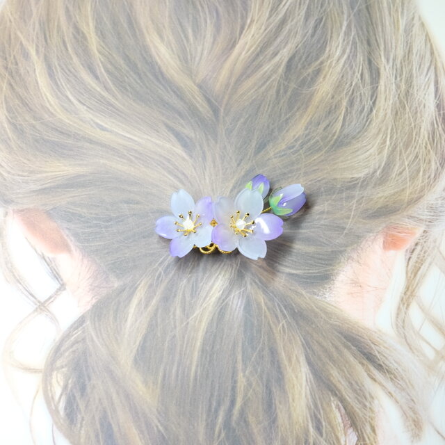 桜蕾ポニーフック♥自分だけの春を待つ -青紫色-