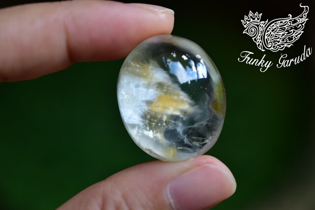 黄×白の雲☆ホワイトガーデンクォーツ ルース gar183 | iichi 日々の