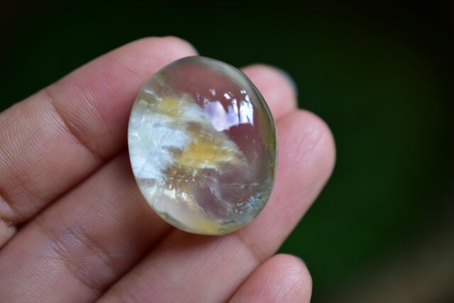 高品質　天然石　ホワイトガーデンクォーツ　ハート　ルース 白銀の風☆ ホワイトガーデンクォーツ ルース gar339 | iichi