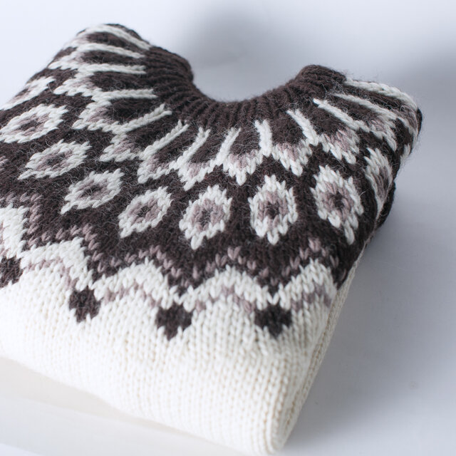 【限定】北欧風刺繍たっぷり ウール・ セーター ニットLH73Pの画像1枚目