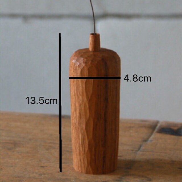 受注生産 職人手作り 花瓶 一輪挿し 木製雑貨 花器 無垢材 木目