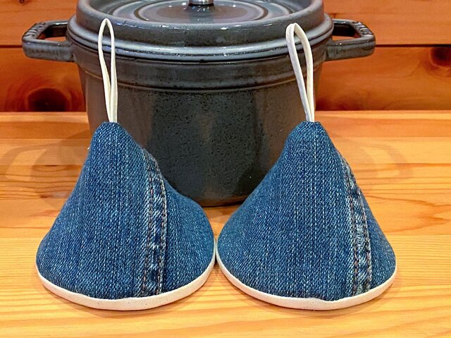 2個セット★三角鍋つかみ★staub★ストウブ 鍋つかみ ミトンの画像1枚目