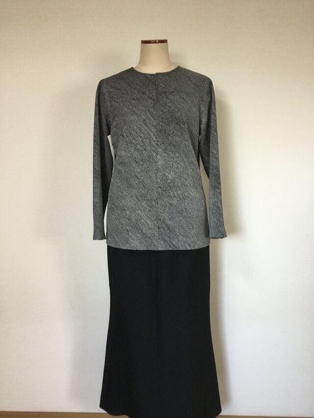 絞り布のブラウス     着物リメイク