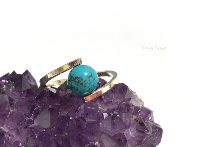 ターコイズ 指輪 トルコ石 12月誕生石 厄除け 青緑 天然石 一粒 リング