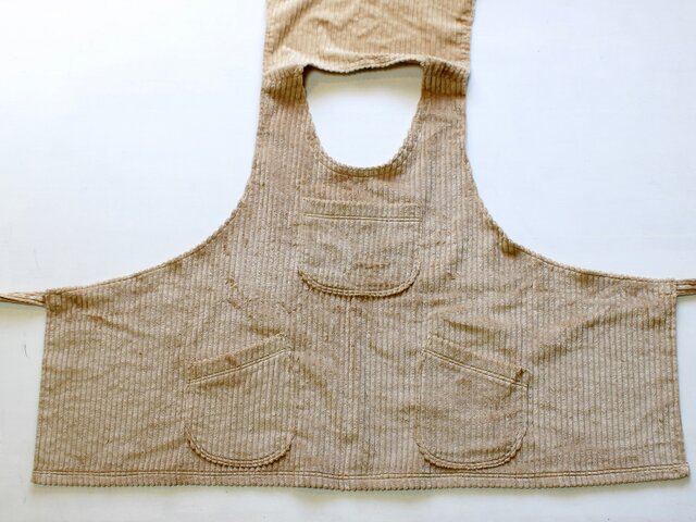 KIOSK APRON | CORDUROY c/#CREAMの画像1枚目
