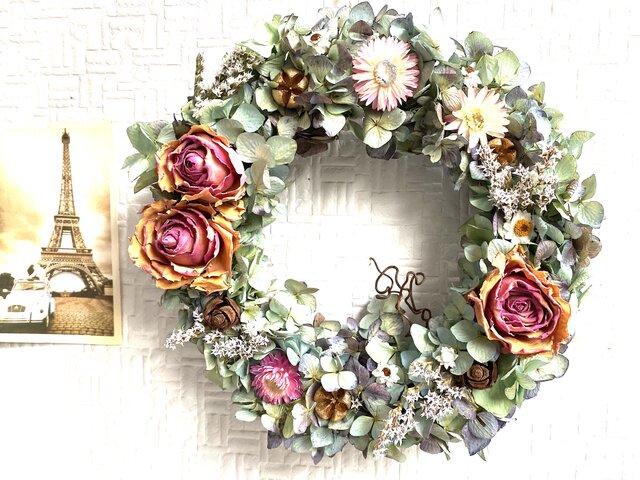 Antique Rose Wreathの画像1枚目