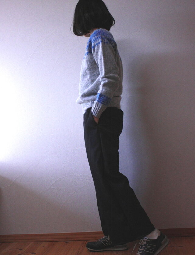 起毛素材　大人のワイドマリンパンツ