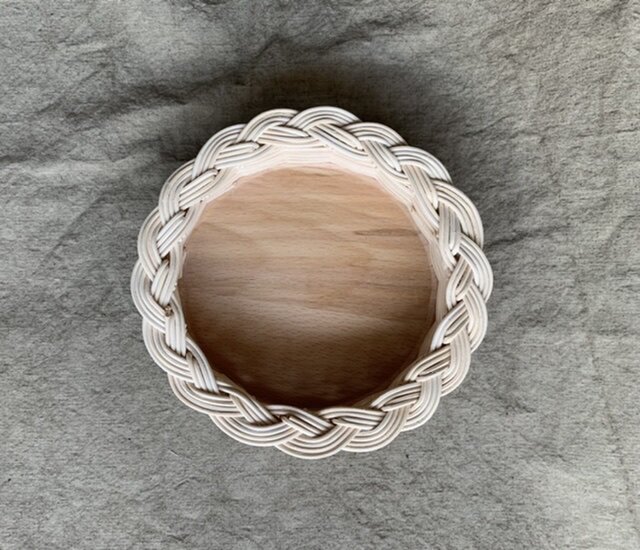 木と籐のトレー 三つ編み | iichi 日々の暮らしを心地よくする