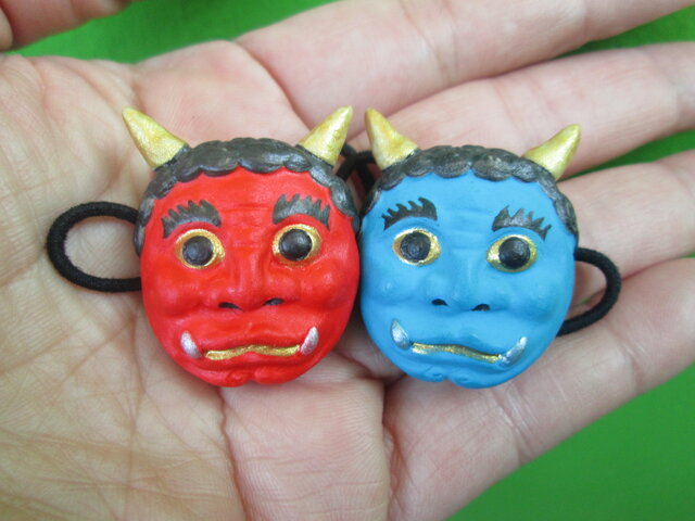 鬼は外☆ブルドッグ（お面は取り外し可能です） | iichi 日々の暮らし