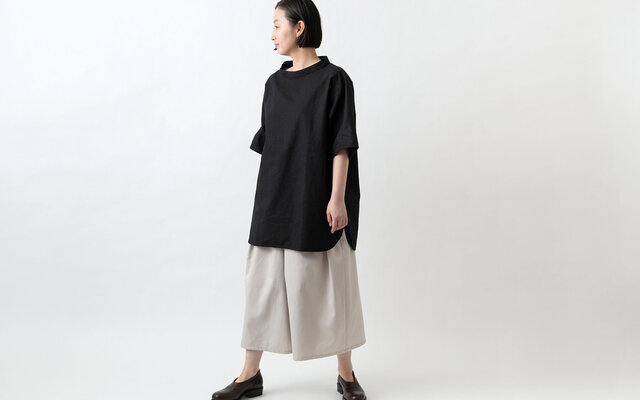 きるもの｜袴パンツ｜コットンツイル ライトグレー［unisex freesize