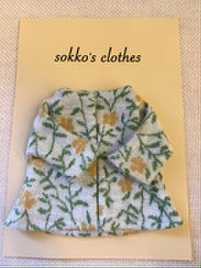 sokko's Coat 小花柄のニットコートの画像1枚目