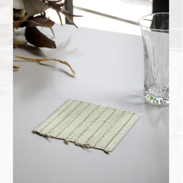 藤布：コースター 薄緑