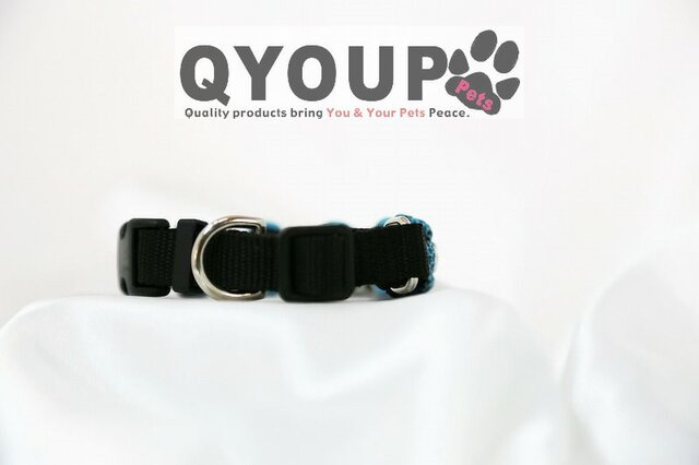 パラコード❥首輪❥　わんちゃん用首輪　水色　№020 犬用首輪 【 パラコード首輪 / 9．タン 】 犬 首輪 散歩用 犬の