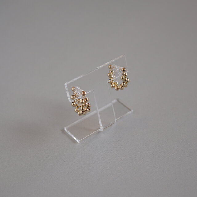 14kgf ゴールド アーチノンホール ピアス Tm E091c Iichi ハンドメイド クラフト作品 手仕事品の通販